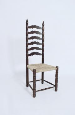 Set of 8 high back chairs 1950s  - 4539171