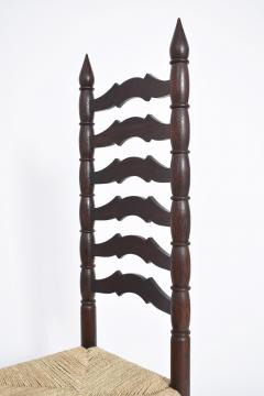 Set of 8 high back chairs 1950s  - 4539172