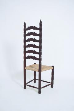 Set of 8 high back chairs 1950s  - 4539173