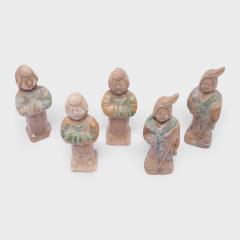 Set of Five Sancai Female Attendant Figures - 4166529