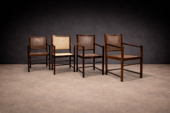 Set of Four Armchairs in Rosewood Caning Unknown 1960s Lot 79 186A - 4624327