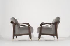 Set of Mid Century Modern Sculptural Lounge Chairs C 1950s - 2924302