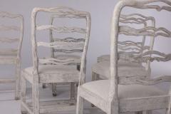 Set of Six Gustavian Period Painted Dining Chairs 19th c Swedish - 2915155