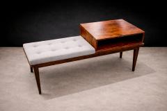 Side Table with Integrated Bench and Storage in Rosewood 1960s Lot 647A - 4624945