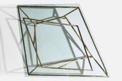Silas Seandel Large Coffee Table with Bronze and Glass USA 1980s - 4771849