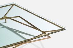 Silas Seandel Large Coffee Table with Bronze and Glass USA 1980s - 4771850