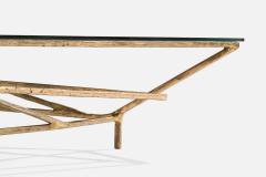 Silas Seandel Large Coffee Table with Bronze and Glass USA 1980s - 4771852