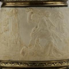 Silver Beer Tankard With Atlas And Carved Ivory Religious Scenes Lubeck - 4781550