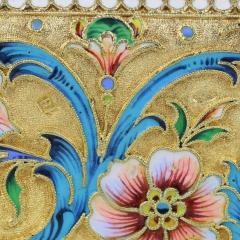 Silver Cigarette Case And Matchbox With Cloisonne Enamel Moscow - 4781603