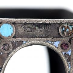 Silver Filigree And Polychrome Enamel Vesta Case  - 4781717