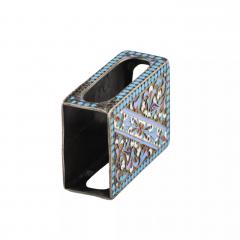 Silver Filigree And Polychrome Enamel Vesta Case  - 4781719