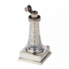 Silver Lighthouse Form Lighter Short Mason Birmingham 1931 - 4781869