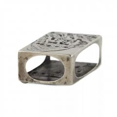 Silver Match Safe With The Image Of A Leshy In The Style Of Russian Art Nouveau - 4781962
