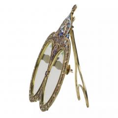 Silver Photo Frame With Polychrome Cloisonne Enamel  - 4782064