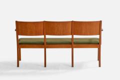 Soren Hansen Bench with Oak and Mohair Denmark 1950s - 4771883
