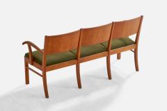 Soren Hansen Bench with Oak and Mohair Denmark 1950s - 4771885