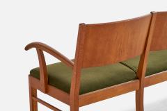 Soren Hansen Bench with Oak and Mohair Denmark 1950s - 4771886