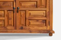 Spanish Designer Cabinet with Iron and Cypress Wood Spain 1970s - 4771900