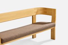 Stig Lonngren Bench with Birch and Fabric Sweden 1960s - 4771923