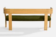 Stig Lonngren Bench with Birch and Velvet Sweden 1960s - 4771916