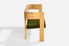 Stig Lonngren Bench with Birch and Velvet Sweden 1960s - 4771917