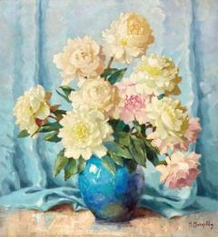Still Life With Peonies Maximilian Maksolly Estonia 1930s - 4788337