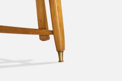 Studio BBPR Attribution Lounge Chairs with Oak Brass and Canvas Italy 1950s - 4773832