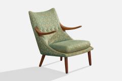 Svend Skipper Prototype Lounge Chair with Teak and Fabric Denmark 1950s - 4772042