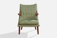Svend Skipper Prototype Lounge Chair with Teak and Fabric Denmark 1950s - 4772043