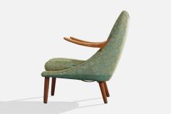 Svend Skipper Prototype Lounge Chair with Teak and Fabric Denmark 1950s - 4772045