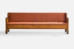 Swedish Designer Bench with Pine and Fabric Sweden 1940s - 4777658