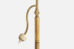 Swedish Designer Floor Lamp with Brass and Fabric Sweden 1940s - 4777430