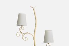 Swedish Designer Floor Lamp with Iron and Fabric Sweden 1940s - 4784068