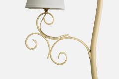 Swedish Designer Floor Lamp with Iron and Fabric Sweden 1940s - 4784070