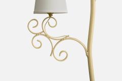 Swedish Designer Floor Lamp with Iron and Fabric Sweden 1940s - 4784072