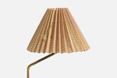 Swedish Designer Floor Lamps with Brass and Fabric Sweden 1950s - 4778305