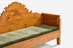 Swedish Designer Sofa with Pine and Velvet Sweden 1900s - 4777275