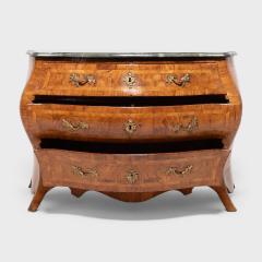 Swedish Rococo Parquetry Bombe Commode - 4181411