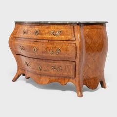 Swedish Rococo Parquetry Bombe Commode - 4258635