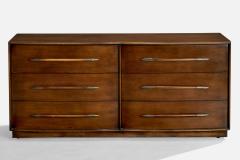 T H Robsjohn Gibbings Dresser with Walnut and Brass USA 1950s - 4772071