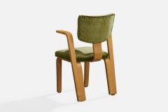 Thonet Brothers Armchairs with Birch and Velvet USA 1940s - 4772139