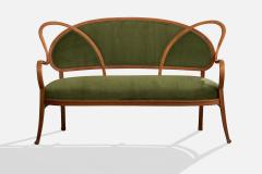 Thonet Settee with Wood and Fabric Austria 1900s - 4772125