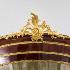 Three Door Mahogany Display Cabinet With Painted Panels And Gilt Bronze Mounts - 4780929