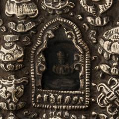 Tibetan Gau Traveling Shrine with Silk Case - 4166788