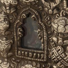 Tibetan Gau Traveling Shrine with Silk Case - 4166790