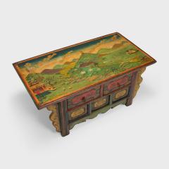 Tibetan Mountain Landscape Coffer - 4255684
