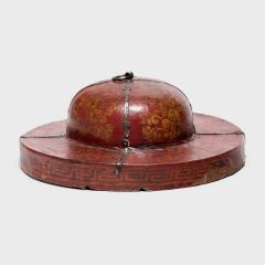 Tibetan Red Lacquer Cymbal Case Lid - 4459571