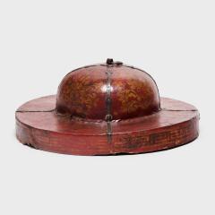 Tibetan Red Lacquer Cymbal Case Lid - 4459573