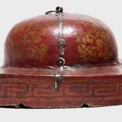 Tibetan Red Lacquer Cymbal Case Lid - 4459576
