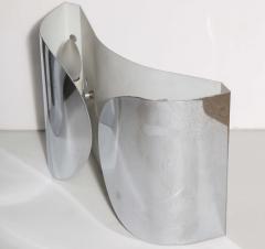 Tobia Scarpa Pair of Tobia Scarpa Reflective Nickel Plate Foglio Wall Sconces Circa 1966 - 1711622